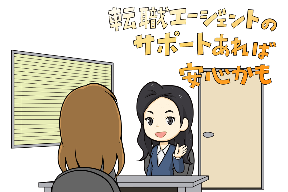転職エージェントのサポート