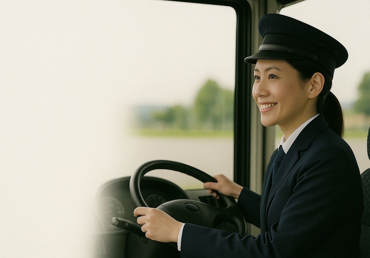 バス運転者の女性のイメージ画像