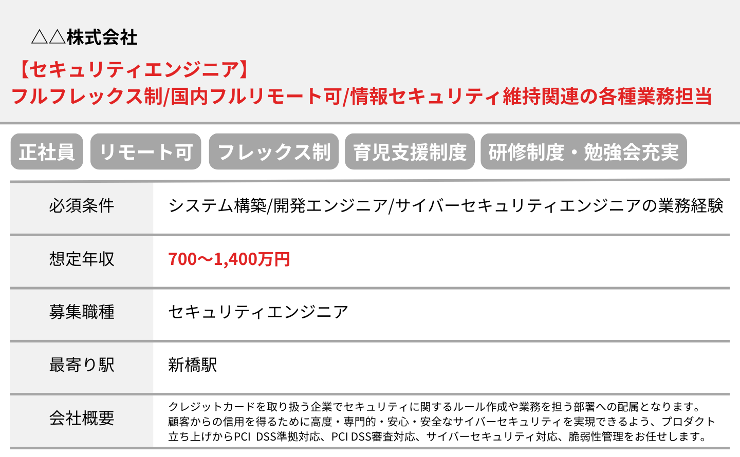 レバテックキャリアのセキュリティエンジニアの求人イメージ