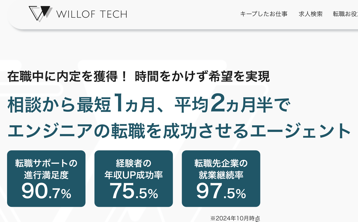 ウィルオブテックのキャプチャー画像